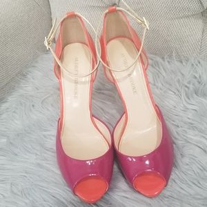 Audrey Brooke Orange Pink Gold Platform